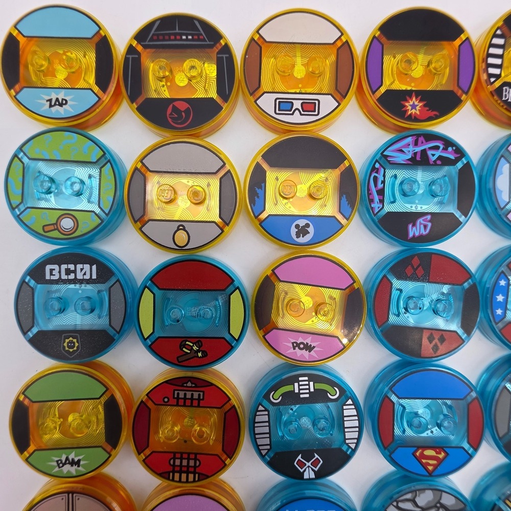 *LOT of 40* LEGO Dimensions Toy Tag Disc DC Batman Simpsons Beetlejuice ET &more - Picture 2 of 4